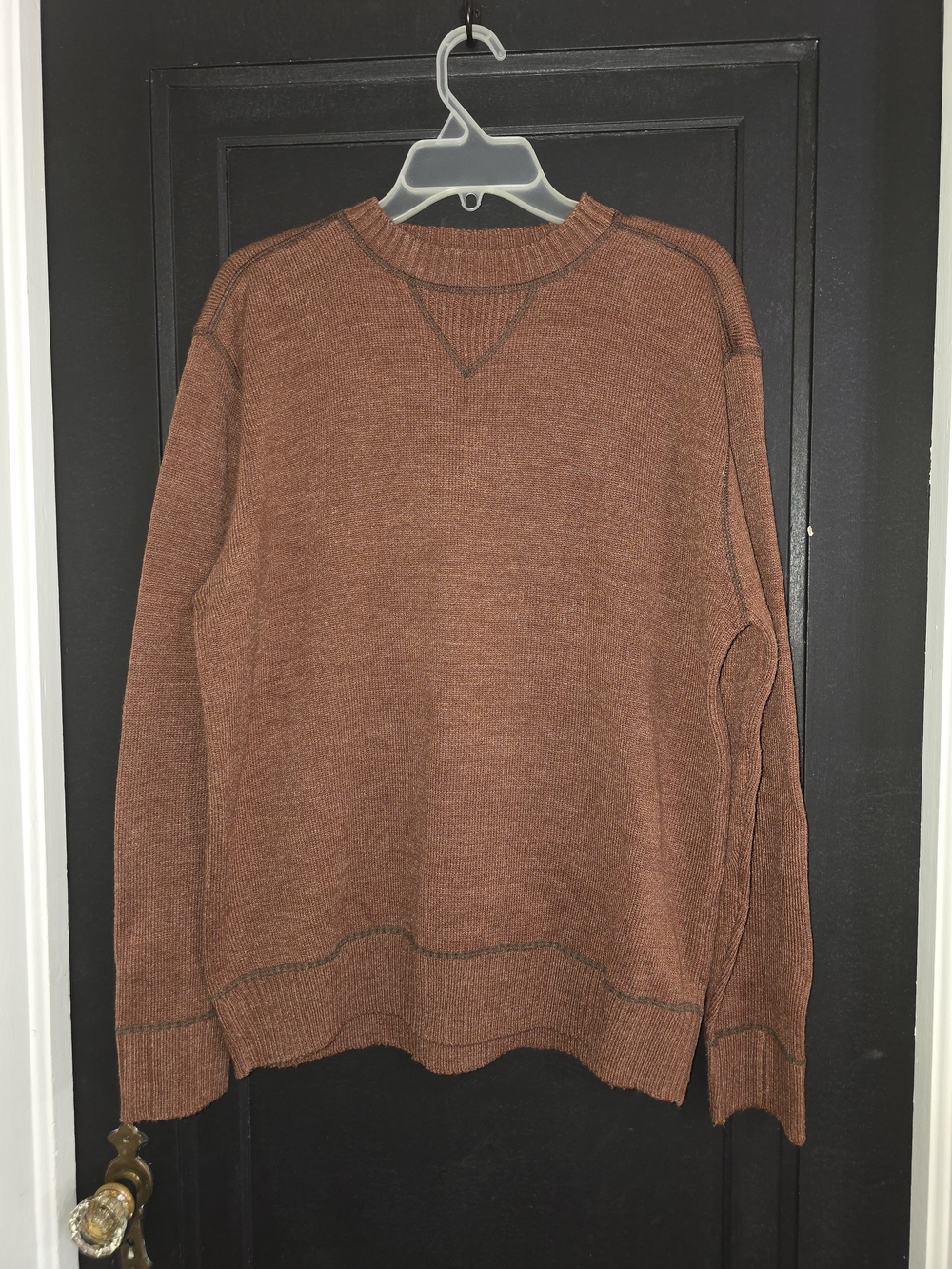 Wrangler Expeditions Brown Acrylic Knit Sweater Men’s L